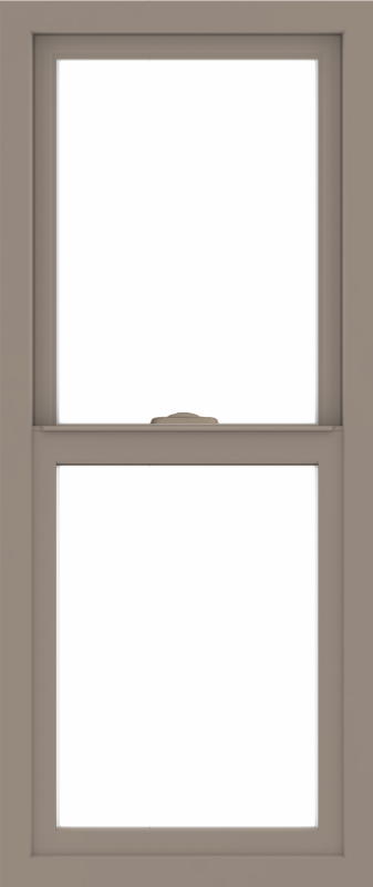 WDMA 18x42 (17.5 x 41.5 inch) Vinyl uPVC Brown Single Hung Double Hung Window without Grids Interior