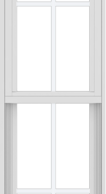 WDMA 18x66 (17.5 x 65.5 inch) Vinyl uPVC White Single Hung Double Hung Window with Colonial Grids Exterior