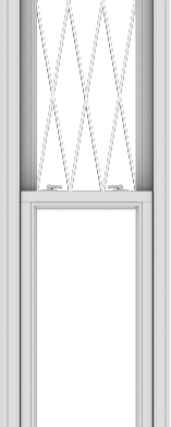 WDMA 20x102 (19.5 x 101.5 inch)  Aluminum Single Double Hung Window with Diamond Grids