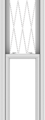 WDMA 20x108 (19.5 x 107.5 inch)  Aluminum Single Double Hung Window with Diamond Grids