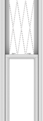 WDMA 20x114 (19.5 x 113.5 inch)  Aluminum Single Double Hung Window with Diamond Grids