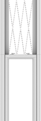 WDMA 20x120 (19.5 x 119.5 inch)  Aluminum Single Double Hung Window with Diamond Grids