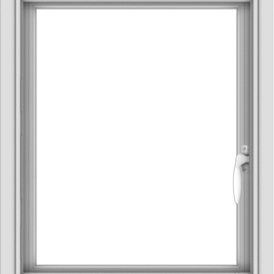 WDMA 20x24 (19.5 x 23.5 inch) Vinyl uPVC White Push out Casement Window without Grids Interior