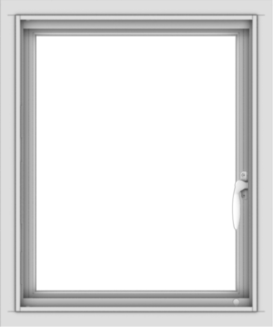 WDMA 20x24 (19.5 x 23.5 inch) Vinyl uPVC White Push out Casement Window without Grids Interior