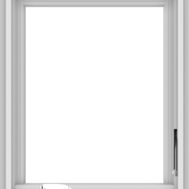 WDMA 20x24 (19.5 x 23.5 inch) White Vinyl uPVC Crank out Casement Window without Grids Interior