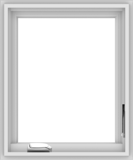 WDMA 20x24 (19.5 x 23.5 inch) White Vinyl uPVC Crank out Casement Window without Grids Interior