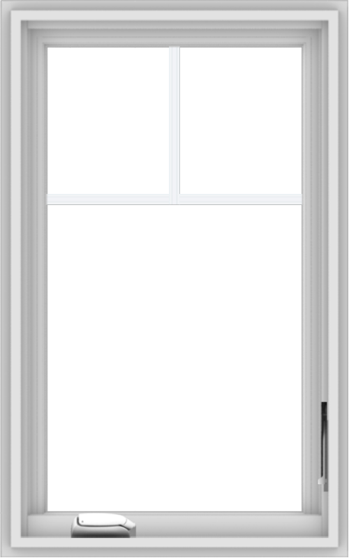 WDMA 20x32 (19.5 x 31.5 inch) White Vinyl uPVC Crank out Casement Window with Fractional Grilles