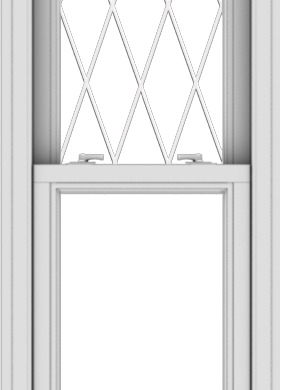 WDMA 20x57 (19.5 x 56.5 inch)  Aluminum Single Double Hung Window with Diamond Grids