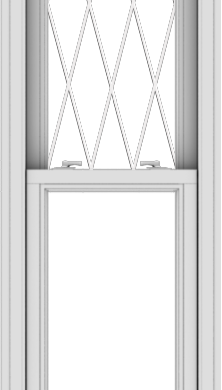 WDMA 20x72 (19.5 x 71.5 inch)  Aluminum Single Double Hung Window with Diamond Grids