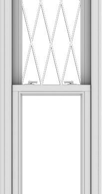 WDMA 20x78 (19.5 x 77.5 inch)  Aluminum Single Double Hung Window with Diamond Grids