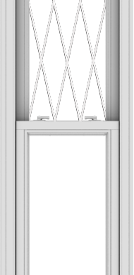 WDMA 20x84 (19.5 x 83.5 inch)  Aluminum Single Double Hung Window with Diamond Grids