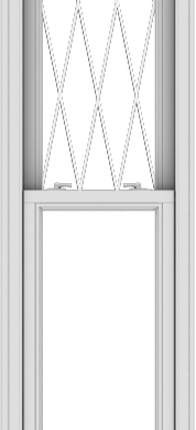 WDMA 20x90 (19.5 x 89.5 inch)  Aluminum Single Double Hung Window with Diamond Grids