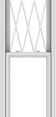 WDMA 24x102 (23.5 x 101.5 inch)  Aluminum Single Double Hung Window with Diamond Grids