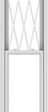 WDMA 24x114 (23.5 x 113.5 inch)  Aluminum Single Double Hung Window with Diamond Grids