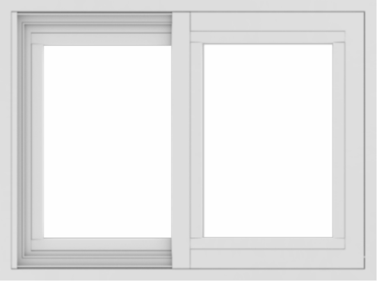 WDMA 24x18 (23.5 x 17.5 inch) Vinyl uPVC White Slide Window without Grids Exterior