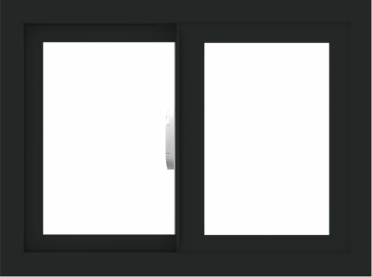 WDMA 24x18 (23.5 x 17.5 inch) Vinyl uPVC Black Slide Window without Grids Interior