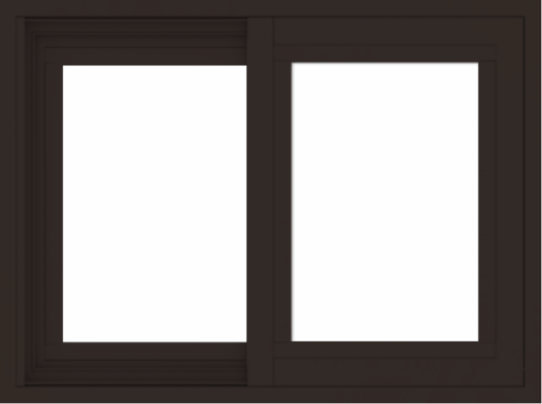 WDMA 24x18 (23.5 x 17.5 inch) Vinyl uPVC Dark Brown Slide Window without Grids Exterior