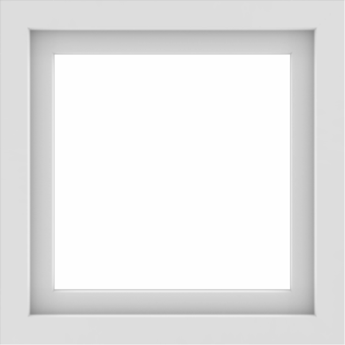 WDMA 24x24 (23.5 x 23.5 inch) Vinyl uPVC White Picture Window without Grids-1
