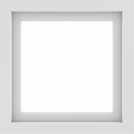 WDMA 24x24 (23.5 x 23.5 inch) Vinyl uPVC White Picture Window without Grids-1