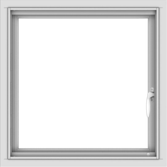 WDMA 24x24 (23.5 x 23.5 inch) Vinyl uPVC White Push out Casement Window without Grids Interior
