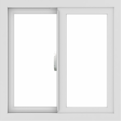 WDMA 24x24 (23.5 x 23.5 inch) Vinyl uPVC White Slide Window without Grids Interior