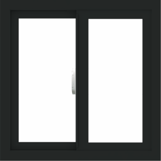 WDMA 24x24 (23.5 x 23.5 inch) Vinyl uPVC Black Slide Window without Grids Interior