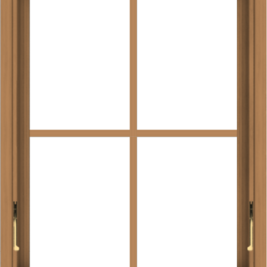 WDMA 24x30 (23.5 x 29.5 inch) Oak Wood Dark Brown Bronze Aluminum Crank out Awning Window with Colonial Grids Interior