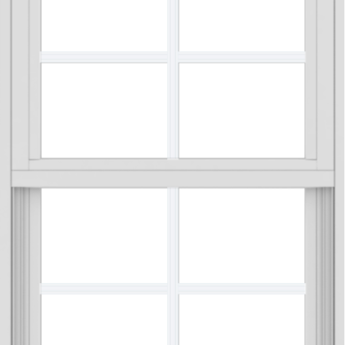 WDMA 24x36 (17.5 x 35.5 inch) Vinyl uPVC White Single Hung Double Hung Window with Colonial Grids Exterior