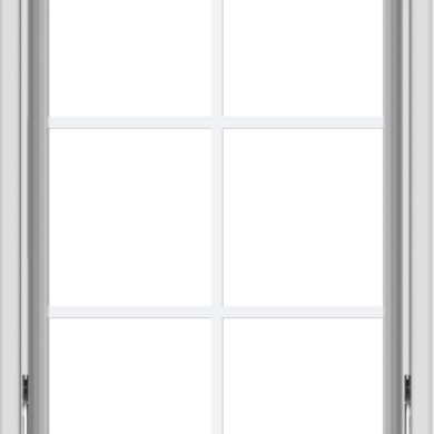 WDMA 24x36 (23.5 x 35.5 inch) White Vinyl uPVC Crank out Awning Window with Colonial Grids Interior