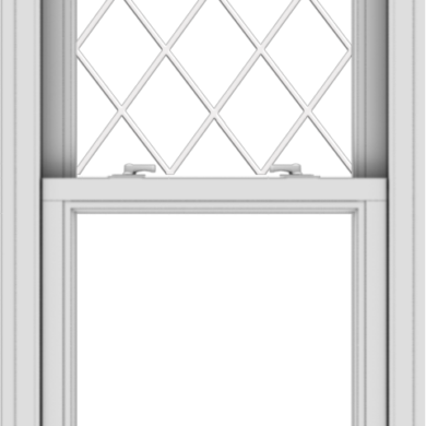 WDMA 24x40 (23.5 x 39.5 inch)  Aluminum Single Double Hung Window with Diamond Grids