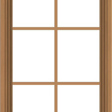 WDMA 24x40 (23.5 x 39.5 inch) Oak Wood Green Aluminum Push out Awning Window with Colonial Grids Interior