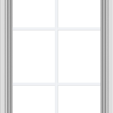 WDMA 24x40 (23.5 x 39.5 inch) White uPVC Vinyl Push out Awning Window with Colonial Grids Interior