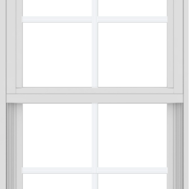 WDMA 24x42 (17.5 x 41.5 inch) Vinyl uPVC White Single Hung Double Hung Window with Colonial Grids Exterior