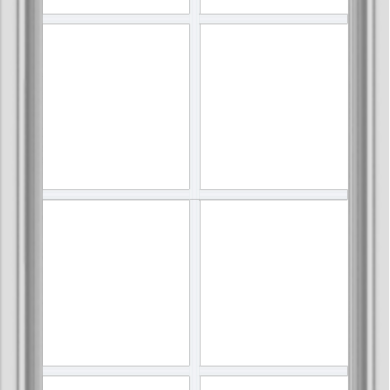 WDMA 24x48 (23.5 x 47.5 inch) White Vinyl uPVC Crank out Awning Window with Colonial Grids Interior