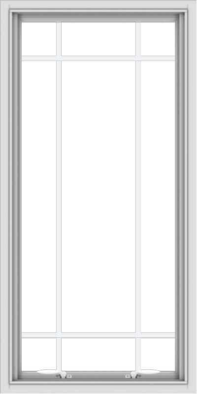 24x48-white-vinyl-push-out-awning-window-without-grids-5 WDMA 24x48 (23.5 x 47.5 inch) White uPVC Vinyl Push out Awning Window with Prairie Grilles