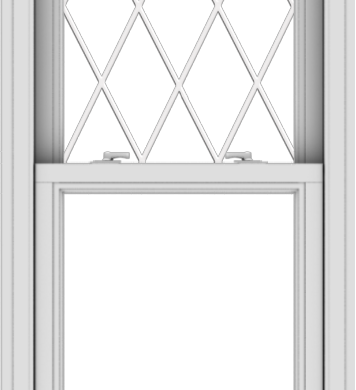 WDMA 24x54 (23.5 x 53.5 inch)  Aluminum Single Double Hung Window with Diamond Grids