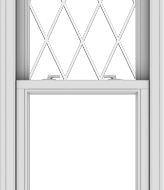 WDMA 24x57 (23.5 x 56.5 inch)  Aluminum Single Double Hung Window with Diamond Grids