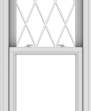 WDMA 24x60 (23.5 x 59.5 inch)  Aluminum Single Double Hung Window with Diamond Grids