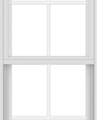 WDMA 24x60 (17.5 x 59.5 inch) Vinyl uPVC White Single Hung Double Hung Window with Colonial Grids Exterior