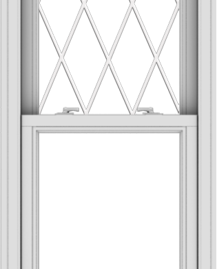 WDMA 24x61 (23.5 x 60.5 inch)  Aluminum Single Double Hung Window with Diamond Grids