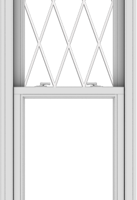 WDMA 24x72 (23.5 x 71.5 inch)  Aluminum Single Double Hung Window with Diamond Grids