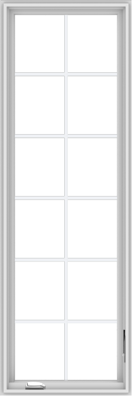 24x72-white-vinyl-crank-out-casement-window-without-grids-3_176985ba-e8e8-4f46-9974-a0a6778da11c WDMA 24x72 (23.5 x 71.5 inch) White Vinyl uPVC Crank out Casement Window with Colonial Grids