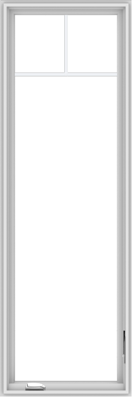 24x72-white-vinyl-crank-out-casement-window-without-grids-4_dcf3a60a-430a-40b8-9bd3-c96d5791ed61 WDMA 24x72 (23.5 x 71.5 inch) White Vinyl uPVC Crank out Casement Window with Fractional Grilles