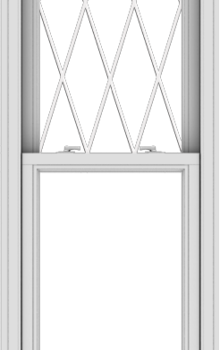 WDMA 24x78 (23.5 x 77.5 inch)  Aluminum Single Double Hung Window with Diamond Grids