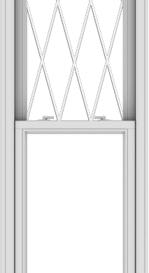 WDMA 24x90 (23.5 x 89.5 inch)  Aluminum Single Double Hung Window with Diamond Grids