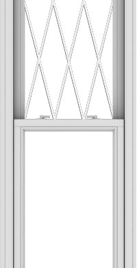 WDMA 24x96 (23.5 x 95.5 inch)  Aluminum Single Double Hung Window with Diamond Grids