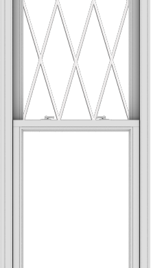 WDMA 28x102 (27.5 x 101.5 inch)  Aluminum Single Double Hung Window with Diamond Grids