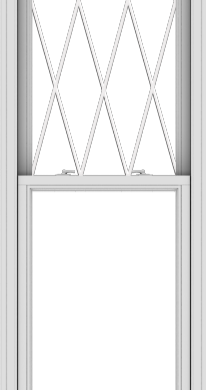 WDMA 28x108 (27.5 x 107.5 inch)  Aluminum Single Double Hung Window with Diamond Grids