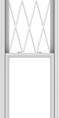 WDMA 28x114 (27.5 x 113.5 inch)  Aluminum Single Double Hung Window with Diamond Grids