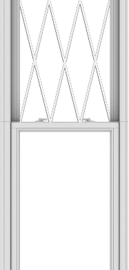 WDMA 28x120 (27.5 x 119.5 inch)  Aluminum Single Double Hung Window with Diamond Grids